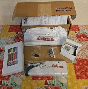 Handy Stitch White Portable Sewing Machine Kit